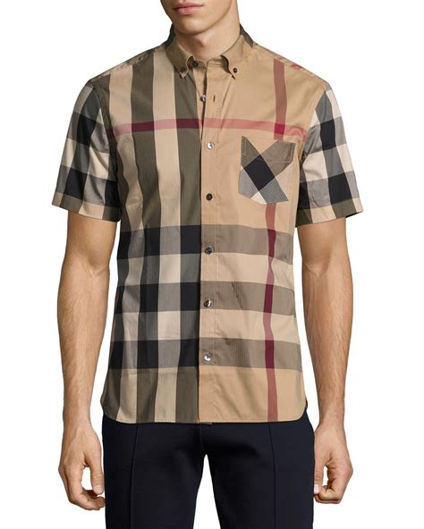 short sleeve burberry mens shirt|burberry shirts for men outlet.